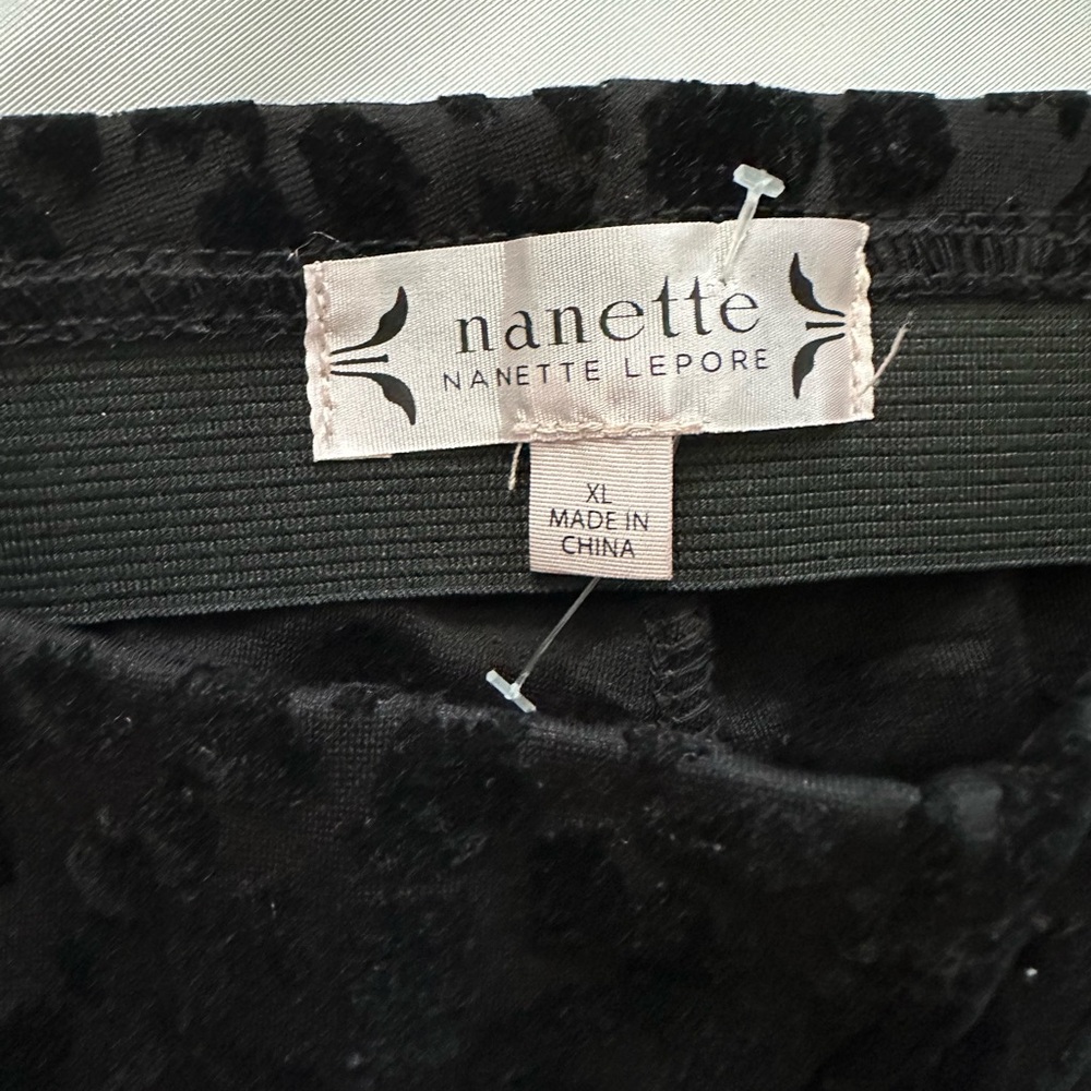 Nanette Lepore Black Velvet Skirt